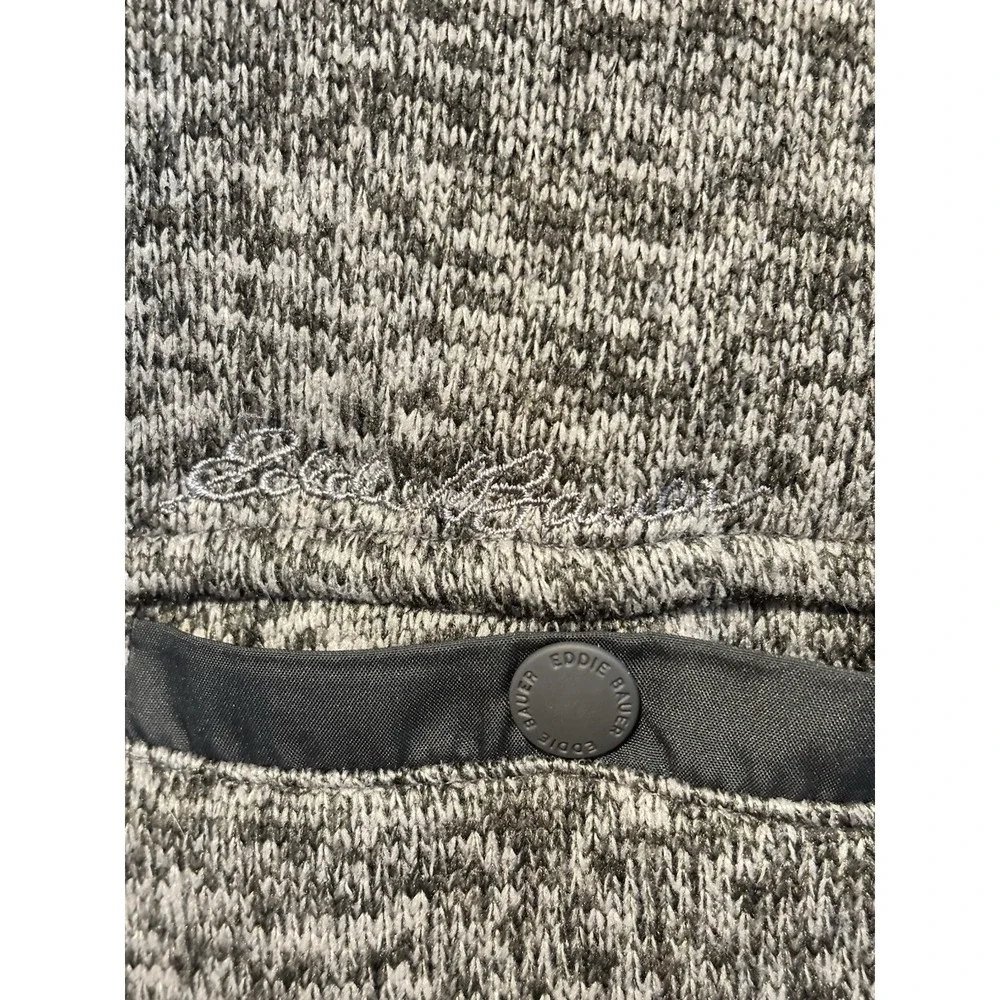Eddie Bauer Sweater Men 2XL Gray 1/4‎ Zip Hiking Fleece Outdoors Gorpcore